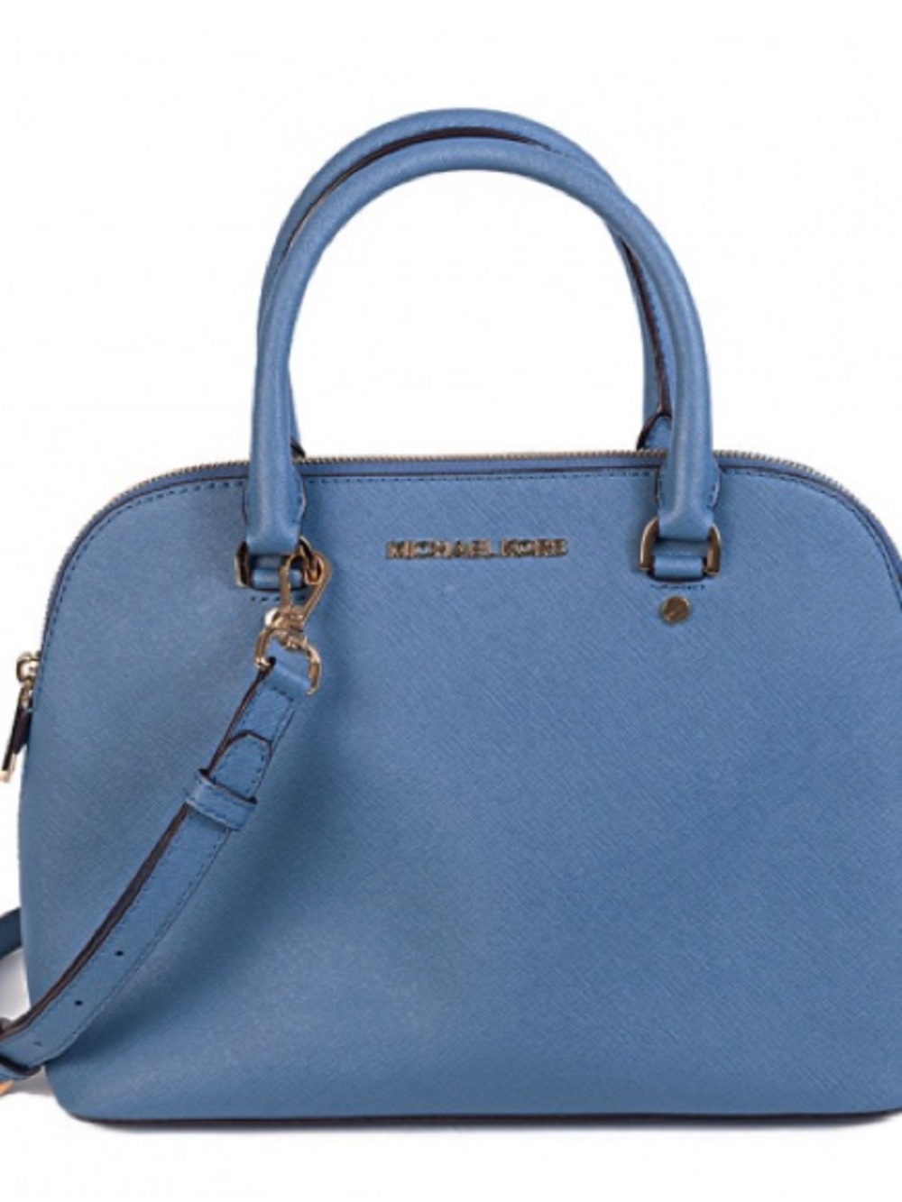 Michael Kors Navy Dome Satchel with Crossbody Strap